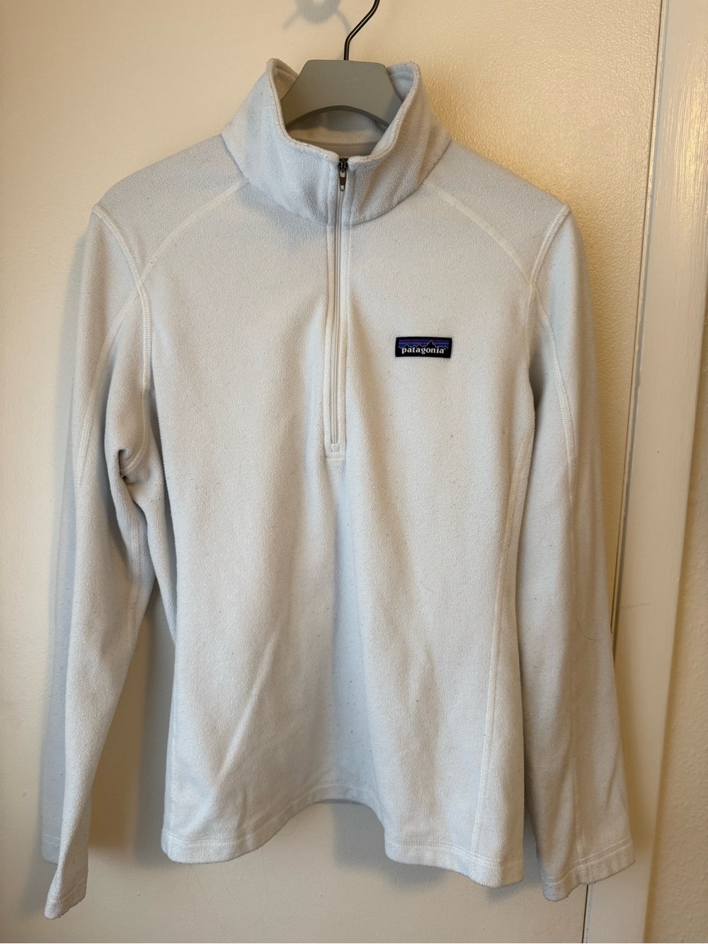 Patagonia W Light Gray Quarter-Zip Fleece Pullover